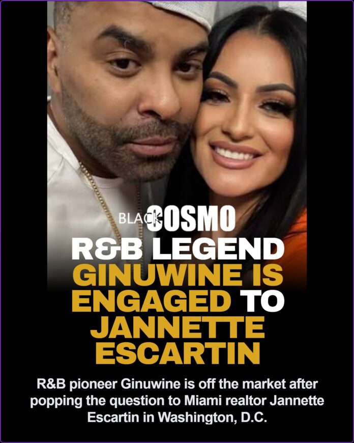 Ginuwine Engaged: R&B Singer to Marry Jannette Escartin R&B singer Ginuwine and his fiancée Jannette Escartin smiling together during their engagement celebration.