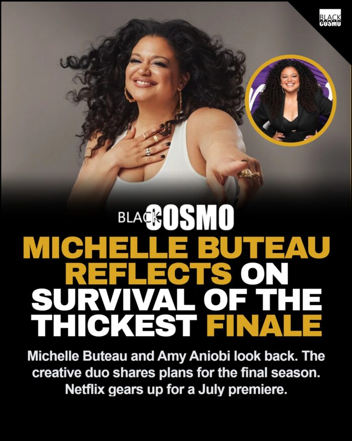 Michelle Buteau and Amy Aniobi on Survival of the Thickest Finale Michelle Buteau and Amy Aniobi attending the American Black Film Festival panel.