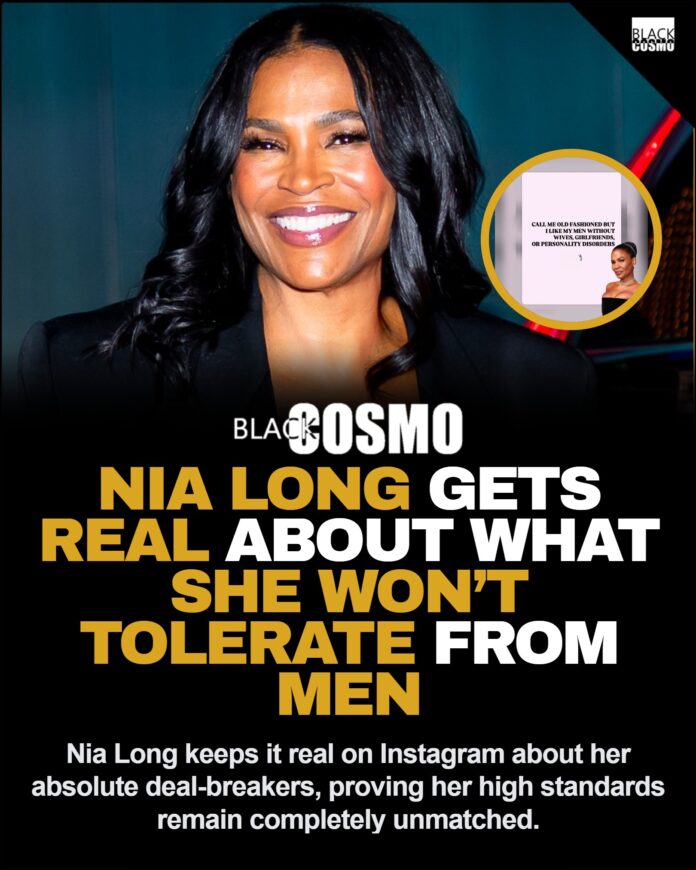 Nia Long Shares Hilarious Dating Deal-Breakers Nia Long smiling elegantly at a red carpet event.