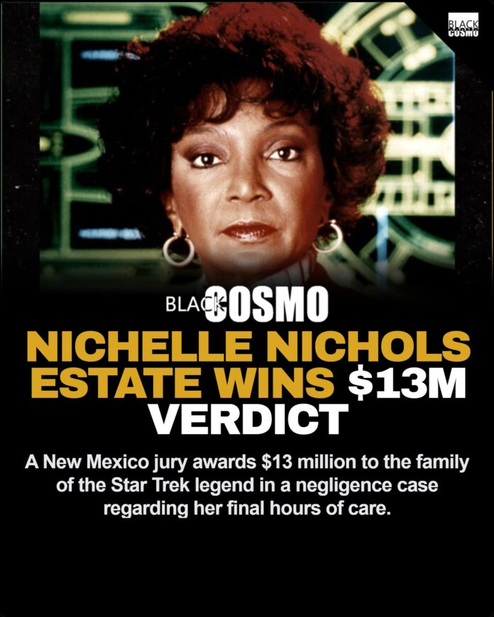 Nichelle Nichols Estate Wins $13M Wrongful Death Verdict A close-up shot of a tonearm and record needle spinning on a vinyl record in a warm, gold-toned room.
