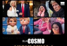 Nicki Minaj Wishes Donald Trump Happy Birthday with AI Art Stylized aesthetic portrait of Nicki Minaj in a pink-themed setting.