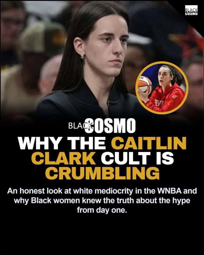 Why the Caitlin Clark Cult Is Unraveling Caitlin Clark of the Indiana Fever on the court during a WNBA basketball game.