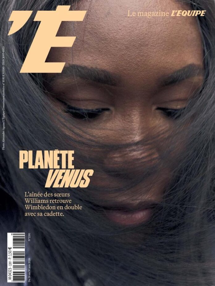 Venus Williams Shines on L’Équipe July 2026 Venus Williams Shines on L’Équipe July 2026