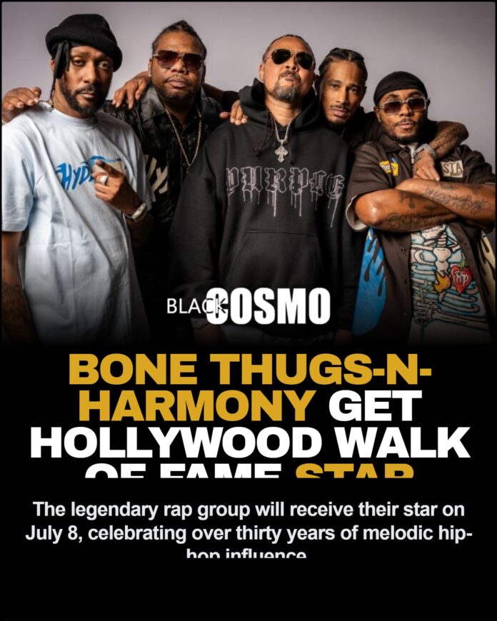 Bone Thugs-N-Harmony Walk of Fame Star July 2026 Bone Thugs-N-Harmony Walk of Fame star announcement promotional image