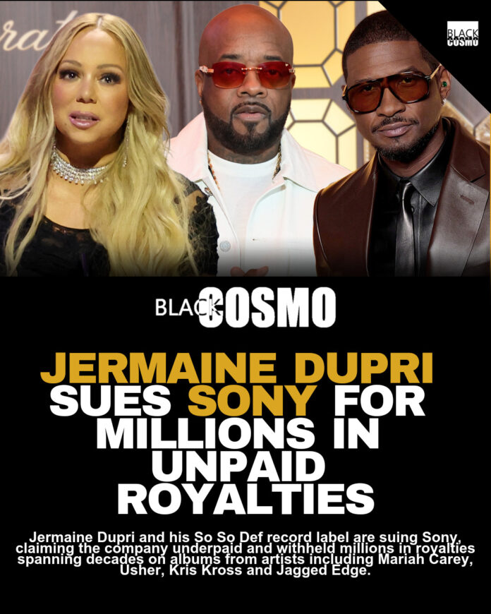 Jermaine Dupri Files Lawsuit Against Sony for Unpaid Royalties on Mariah Carey and Usher Projects Jermaine Dupri Files Lawsuit Against Sony for Unpaid Royalties on Mariah Carey and Usher Projects