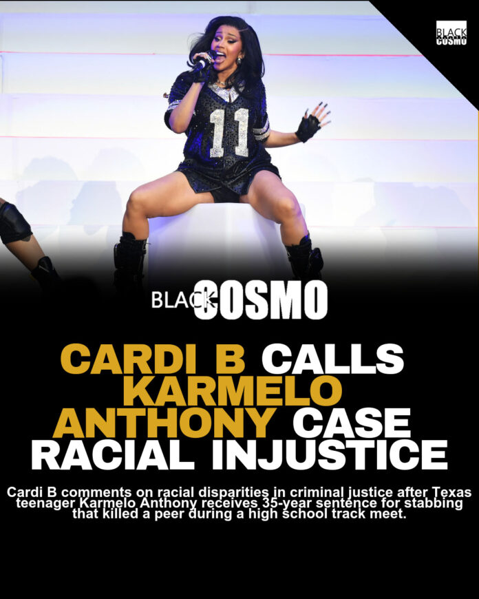 Cardi B on Carmelo Anthony Verdict: A Race Thing Cardi B on Carmelo Anthony Verdict: A Race Thing