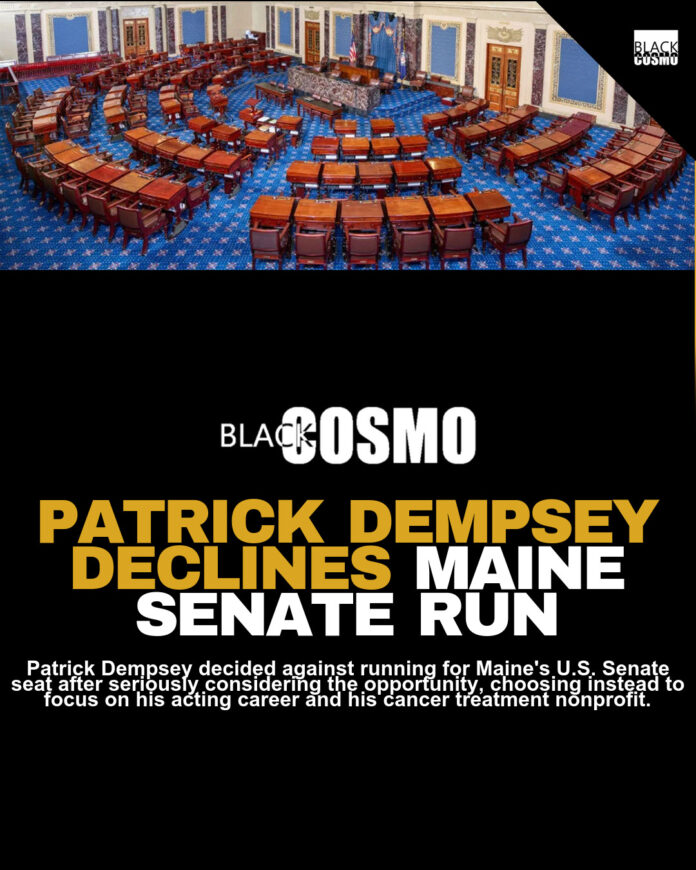 Patrick Dempsey Considers Potential Senate Race Bid Patrick Dempsey Considers Potential Senate Race Bid