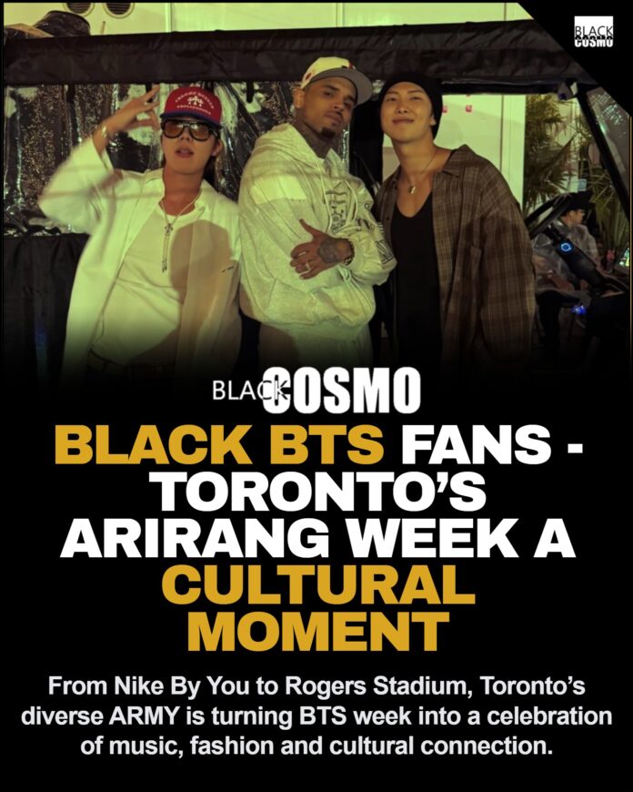 Black Fans Welcoming BTS in Toronto: Rogers Stadium Arrival Members of BTS backstage with R&B legends in Toronto, representing a moment of deep cultural alignment and support.