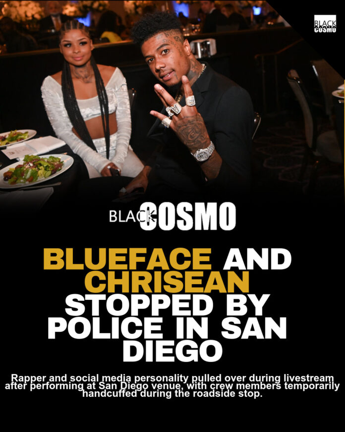 Blueface Handcuffed During Police Stop With Chrisean Rock Blueface Handcuffed During Police Stop With Chrisean Rock