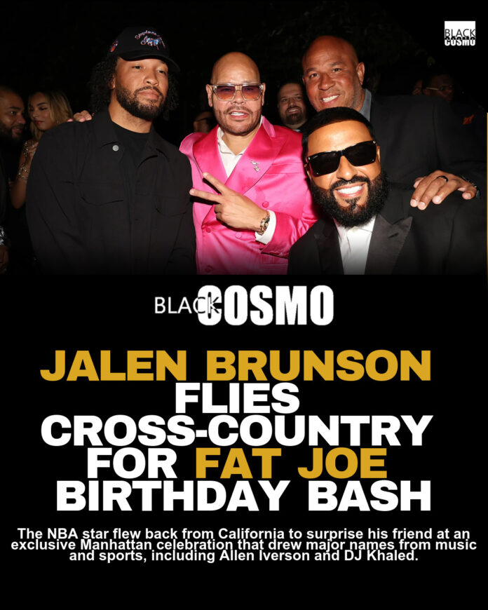 Jalen Brunson Surprises Fat Joe at NYC Party Jalen Brunson Surprises Fat Joe at NYC Party
