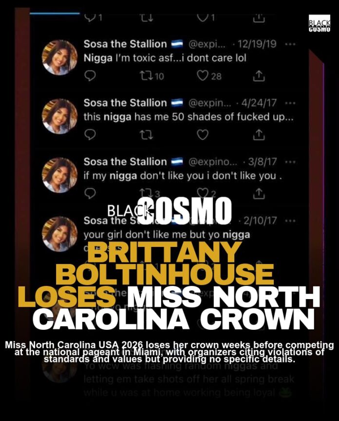 Miss NC Disqualified From Miss USA Over Racist Posts Miss NC Disqualified From Miss USA Over Racist Posts
