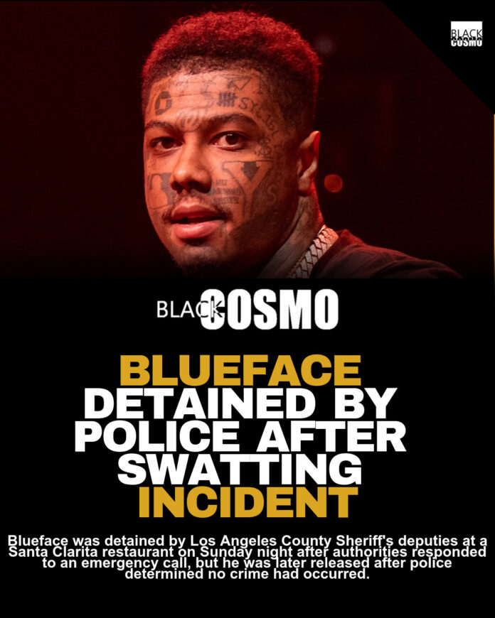 Blueface Detained After Swatting Incident in LA Blueface Detained After Swatting Incident in LA