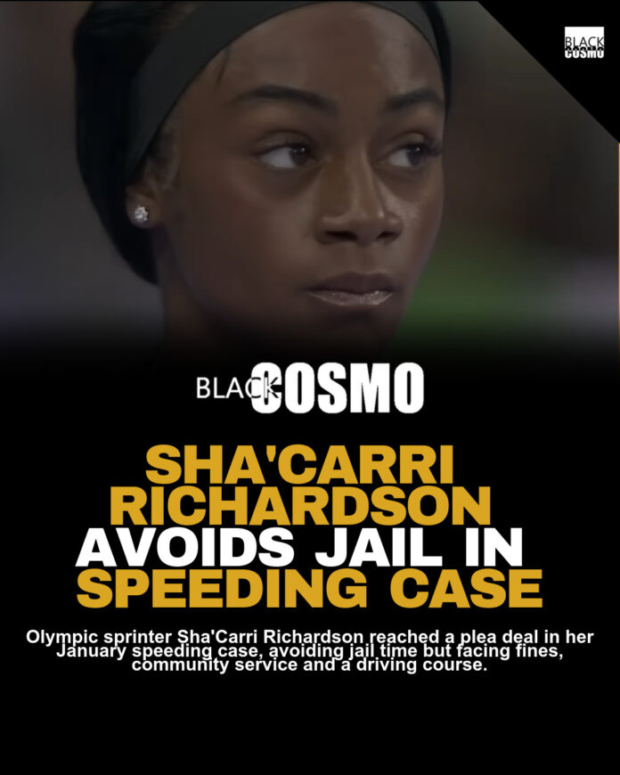 Sha’Carri Richardson Fined & Community Service for Speeding Sha’Carri Richardson Fined & Community Service for Speeding