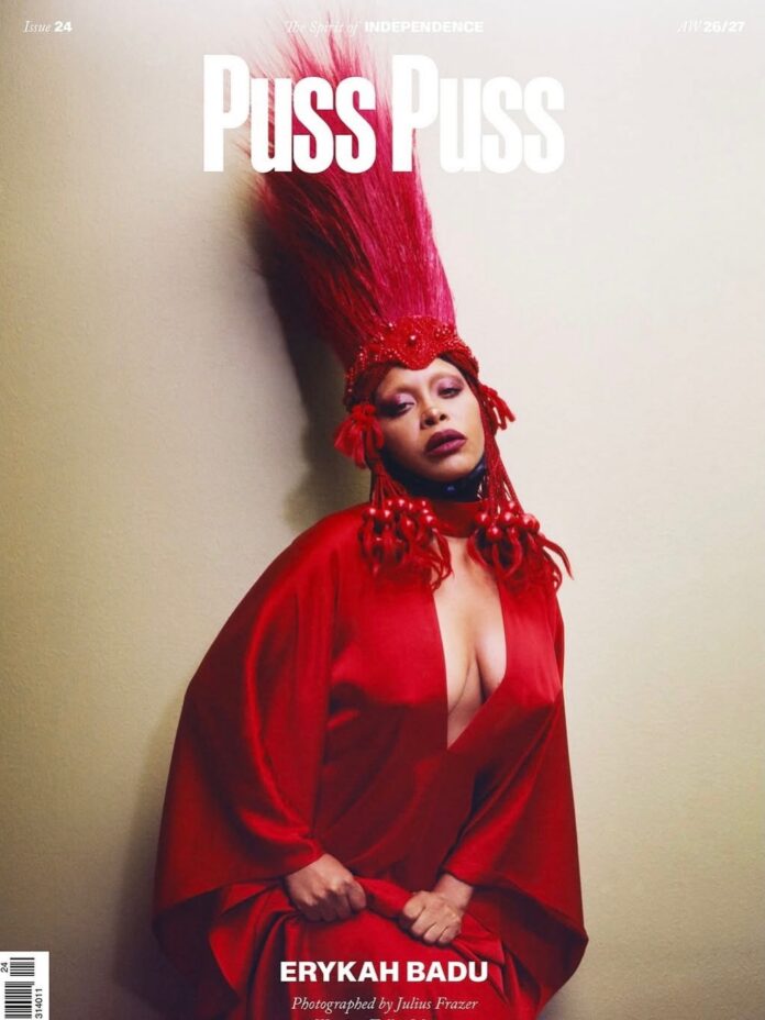Erykah Badu on Puss Puss Magazine Cover 2026 Erykah Badu on Puss Puss Magazine Cover 2026